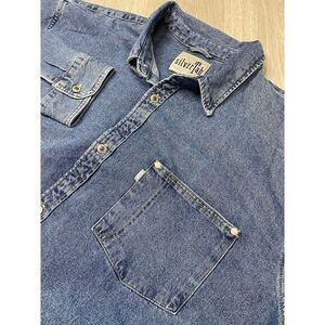 Levis Jean Jacket‎ Womens XL Blue Oversized Denim Shacket Shirt Y2K 90's